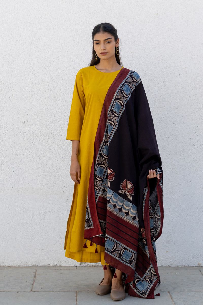 Set of 3 - Kurta, Dupatta & Culotte - Adira 04