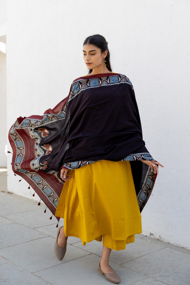 Set of 3 - Kurta, Dupatta & Culotte - Adira 04