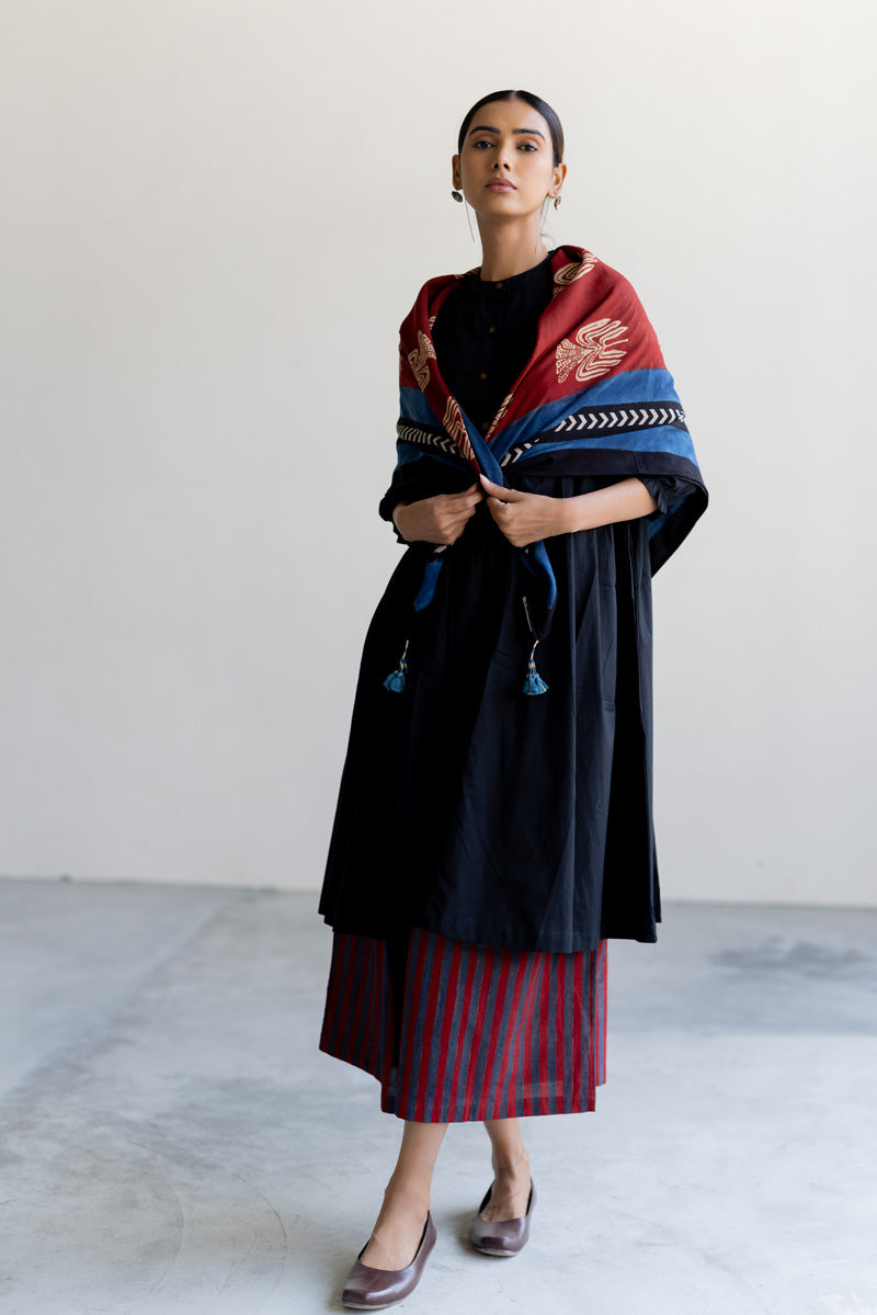 Set of 3 - Kurta, Culotte & Scarf - Nira 09