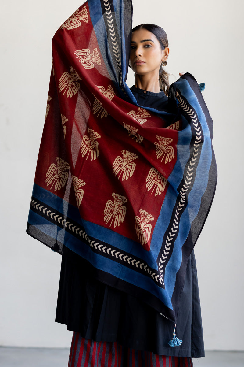 Set of 3 - Kurta, Culotte & Scarf - Nira 09