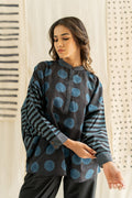 Freesize Anti-fit Top - Black & Indigo Stripes