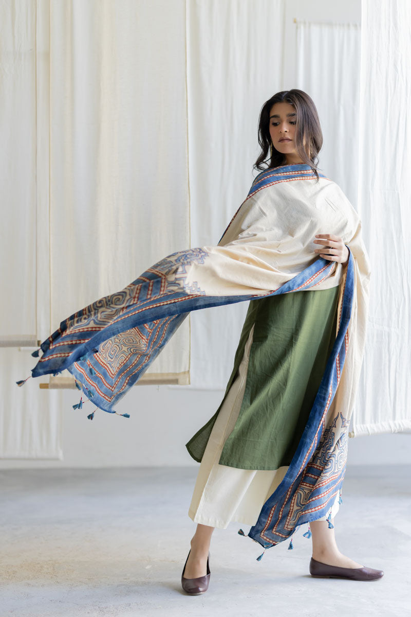 Set of 3 - Kurta, Culottes & Dupatta - Mrida 17