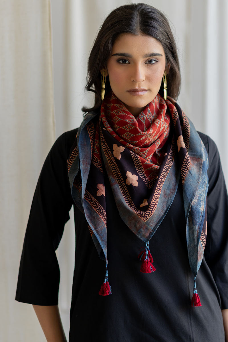 Set of 3 - Kurta, Culottes & Scarf