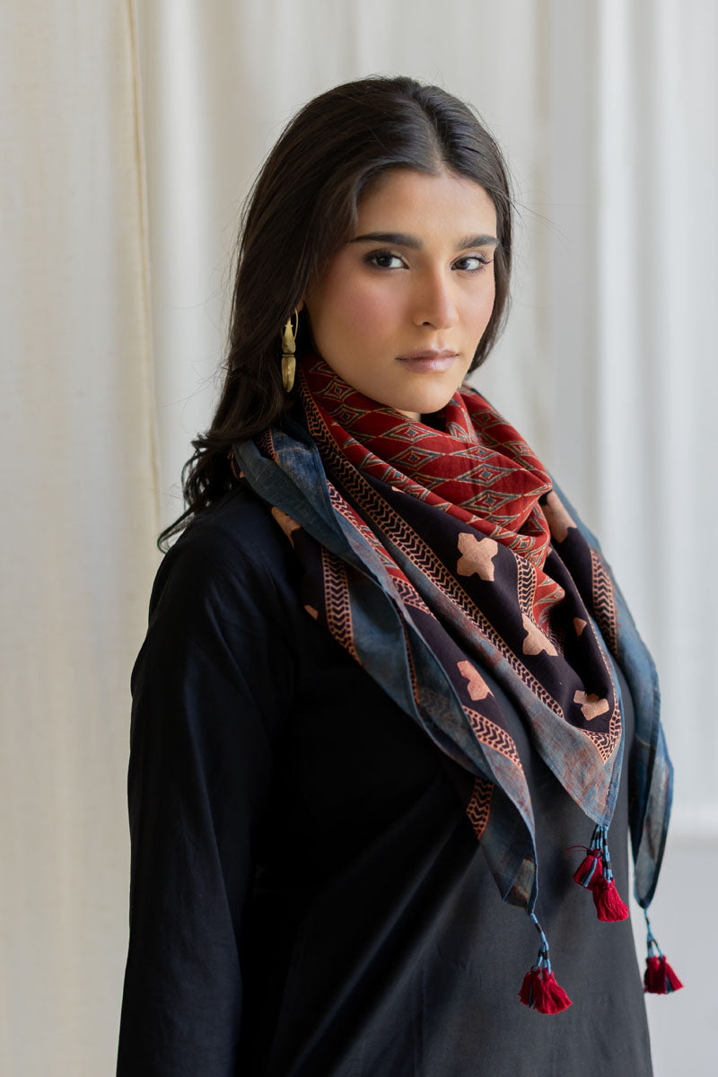 Set of 3 - Kurta, Culottes & Scarf