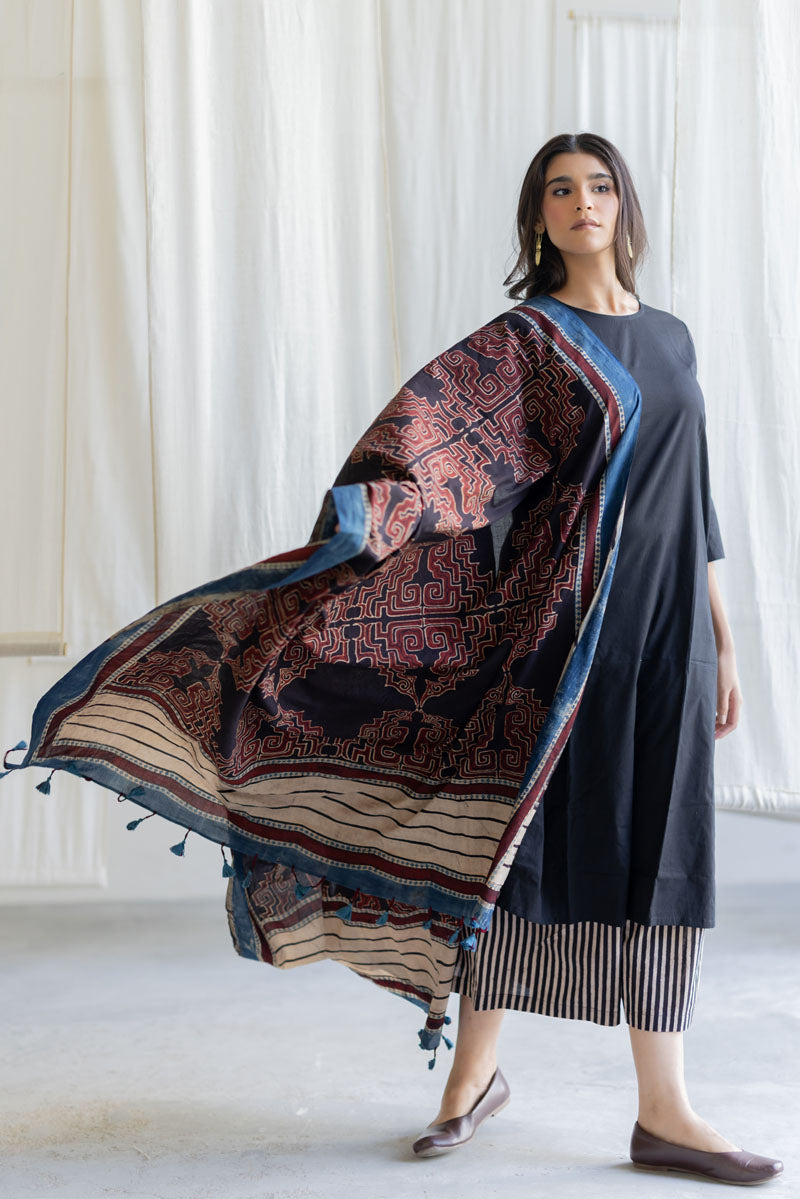 Set of 3 - Kurta, Culottes & Dupatta - Mrida 20
