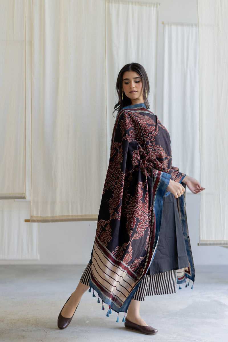 Set of 3 - Kurta, Culottes & Dupatta - Mrida 20