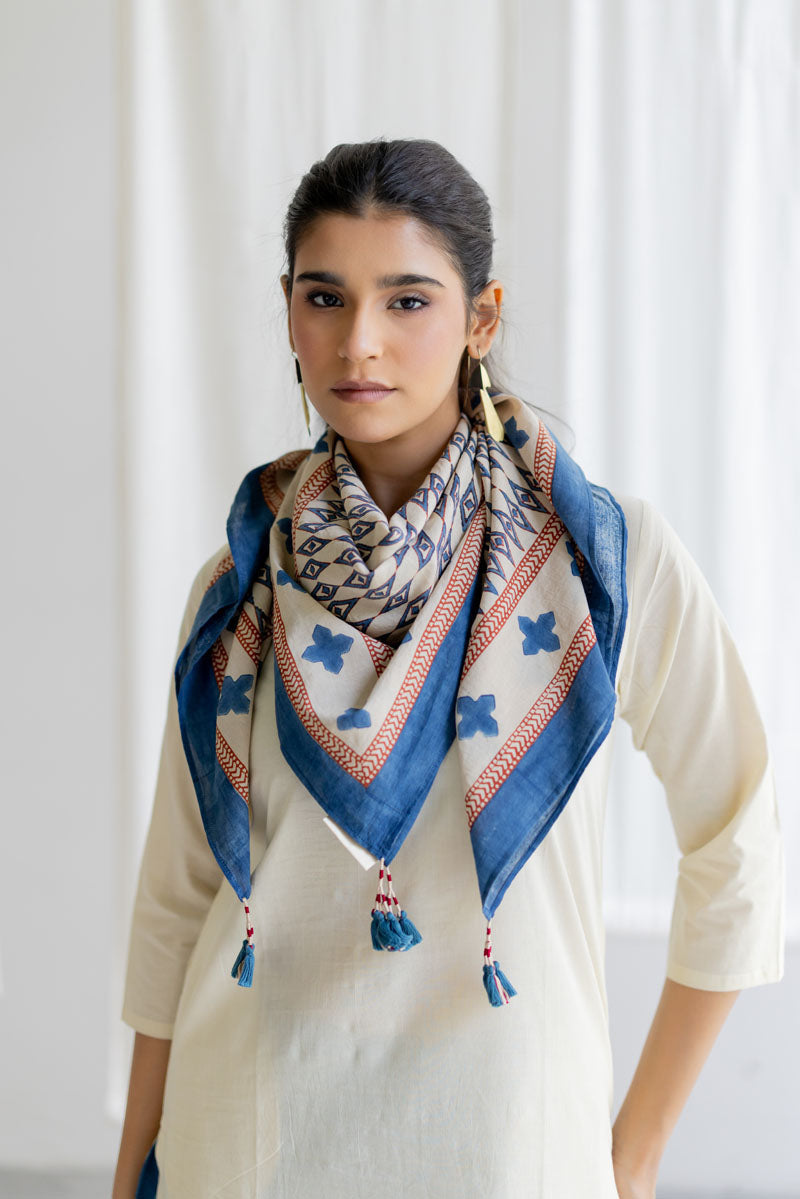 Set of 3 - Kurta, Culottes & Scarf