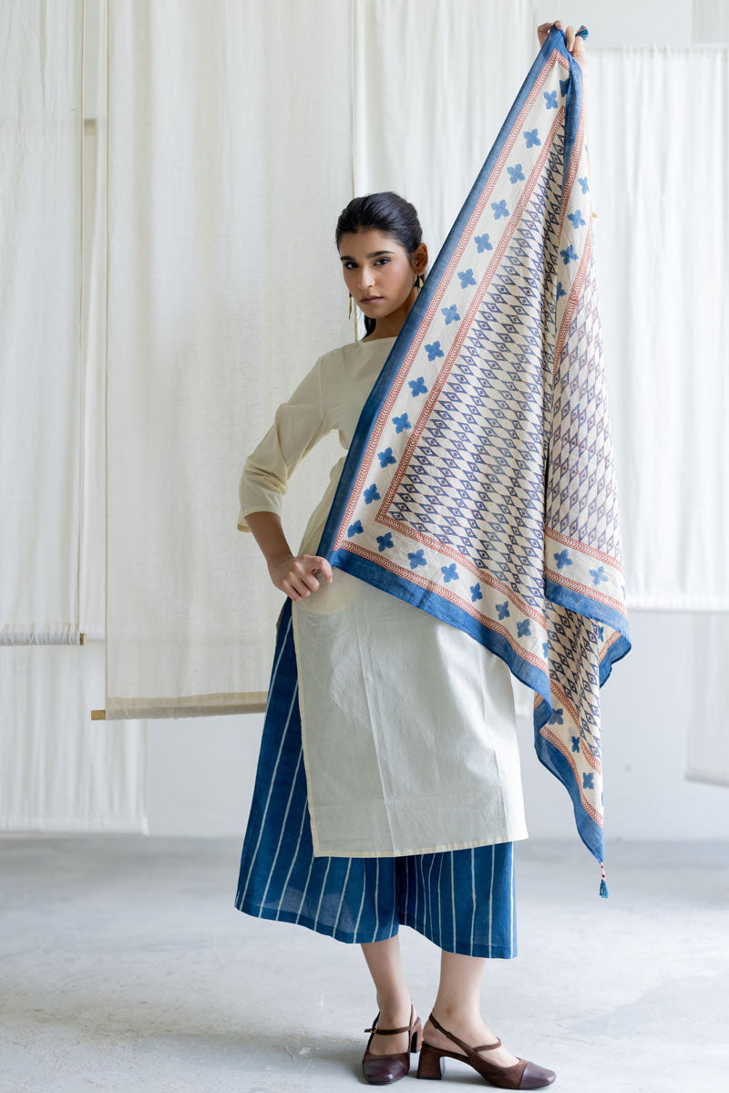 Set of 3 - Kurta, Culottes & Scarf