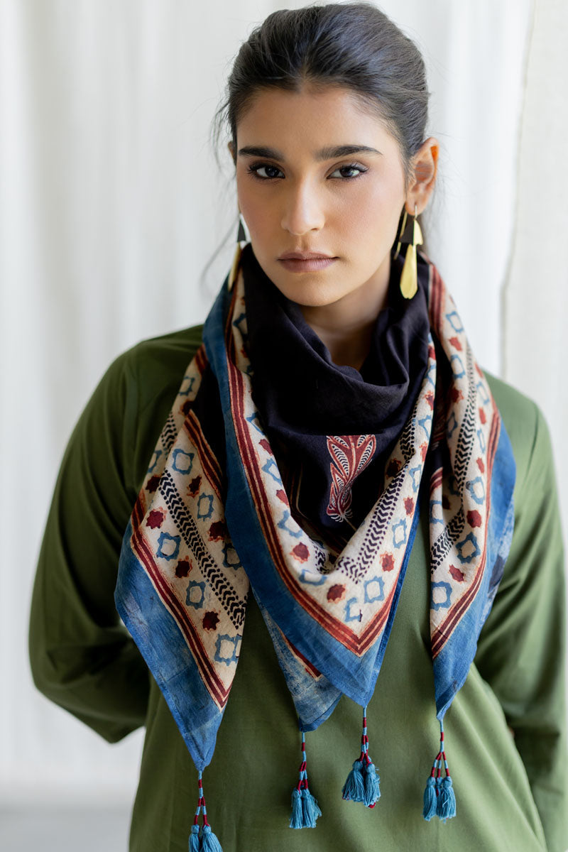 Set of 3 - Kurta, Culottes & Scarf