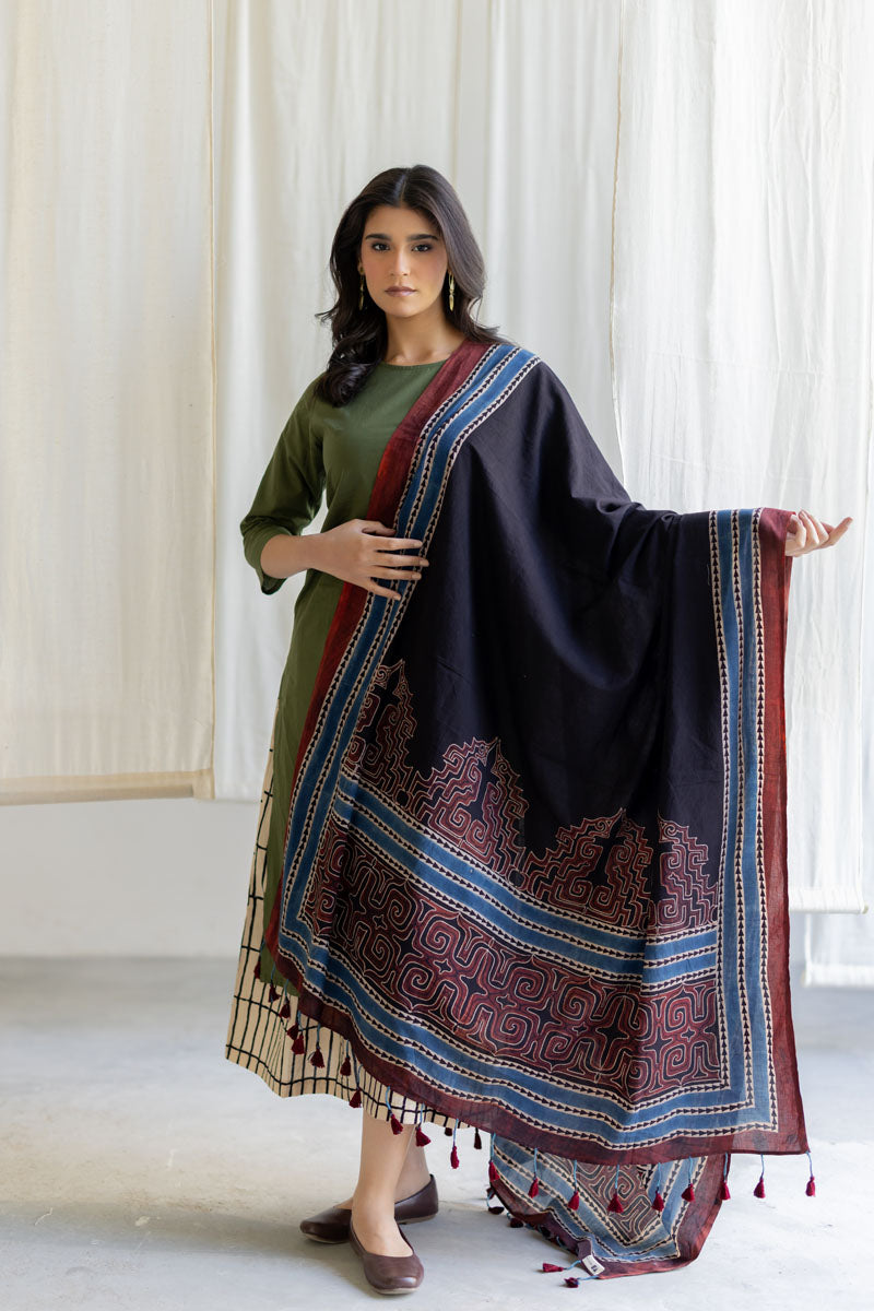Set of 3 - Kurta, Culottes & Dupatta