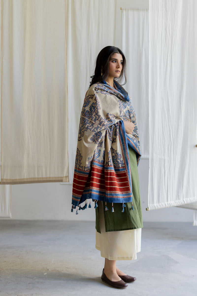 Set of 3 - Kurta, Culottes & Dupatta - Mrida 16