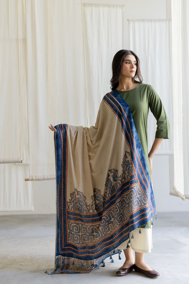 Set of 3 - Kurta, Culottes & Dupatta - Mrida 17