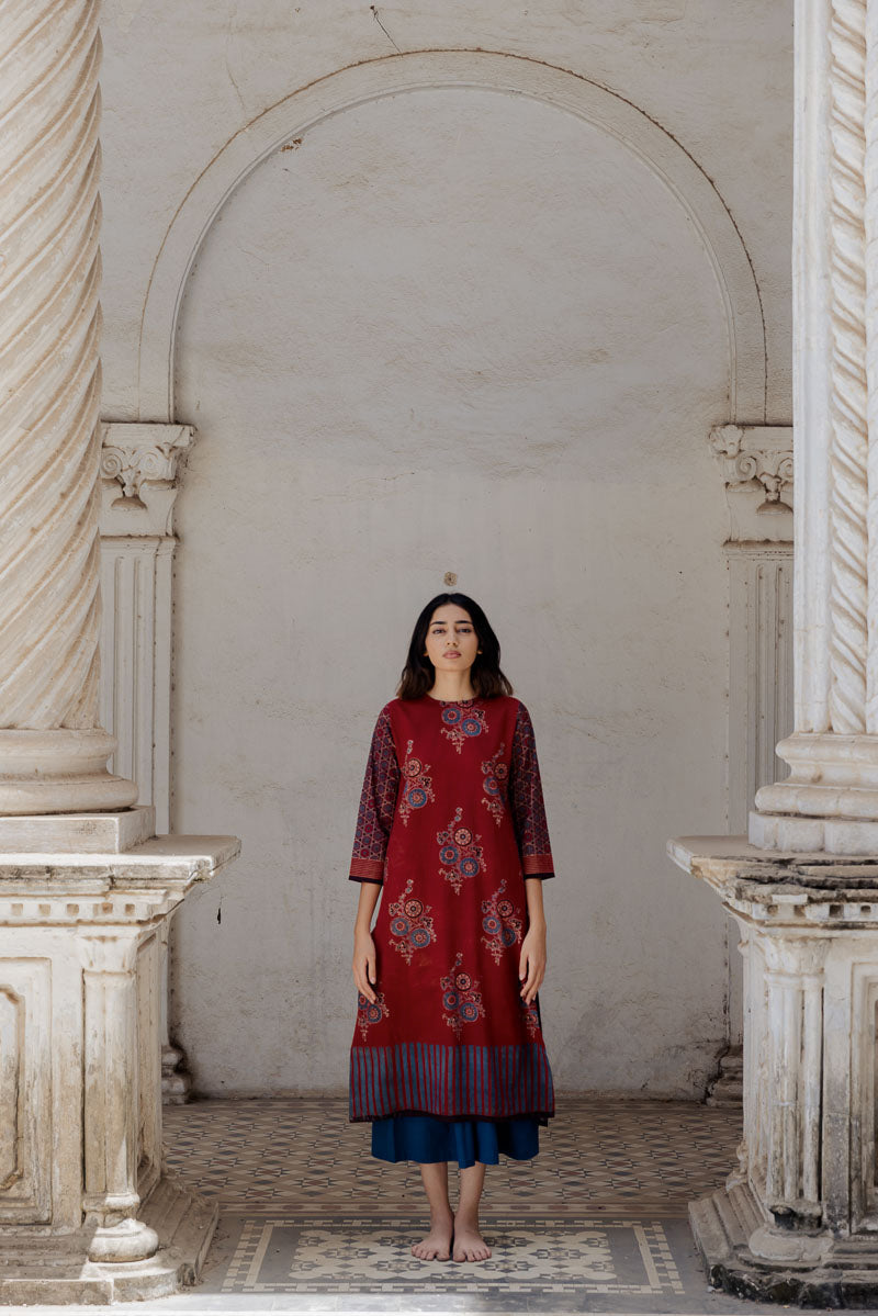 Classic Kurta - Red Zahra