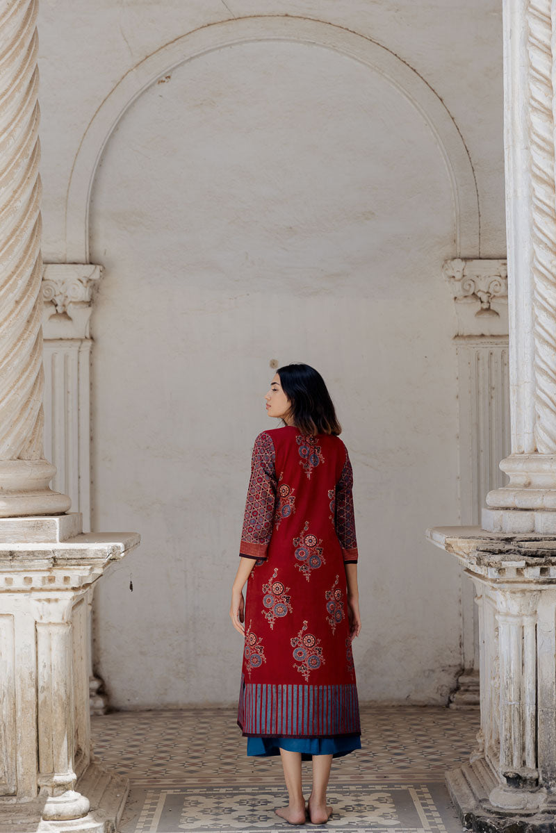 Classic Kurta - Red Zahra