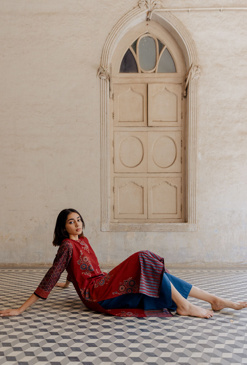 Classic Kurta - Red Zahra
