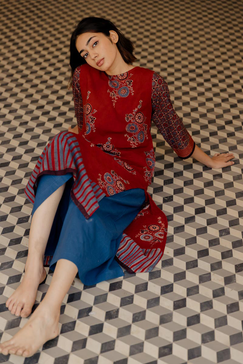 Classic Kurta - Red Zahra
