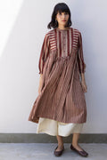 Amra Side Pleat Kurta - Maroon meadow
