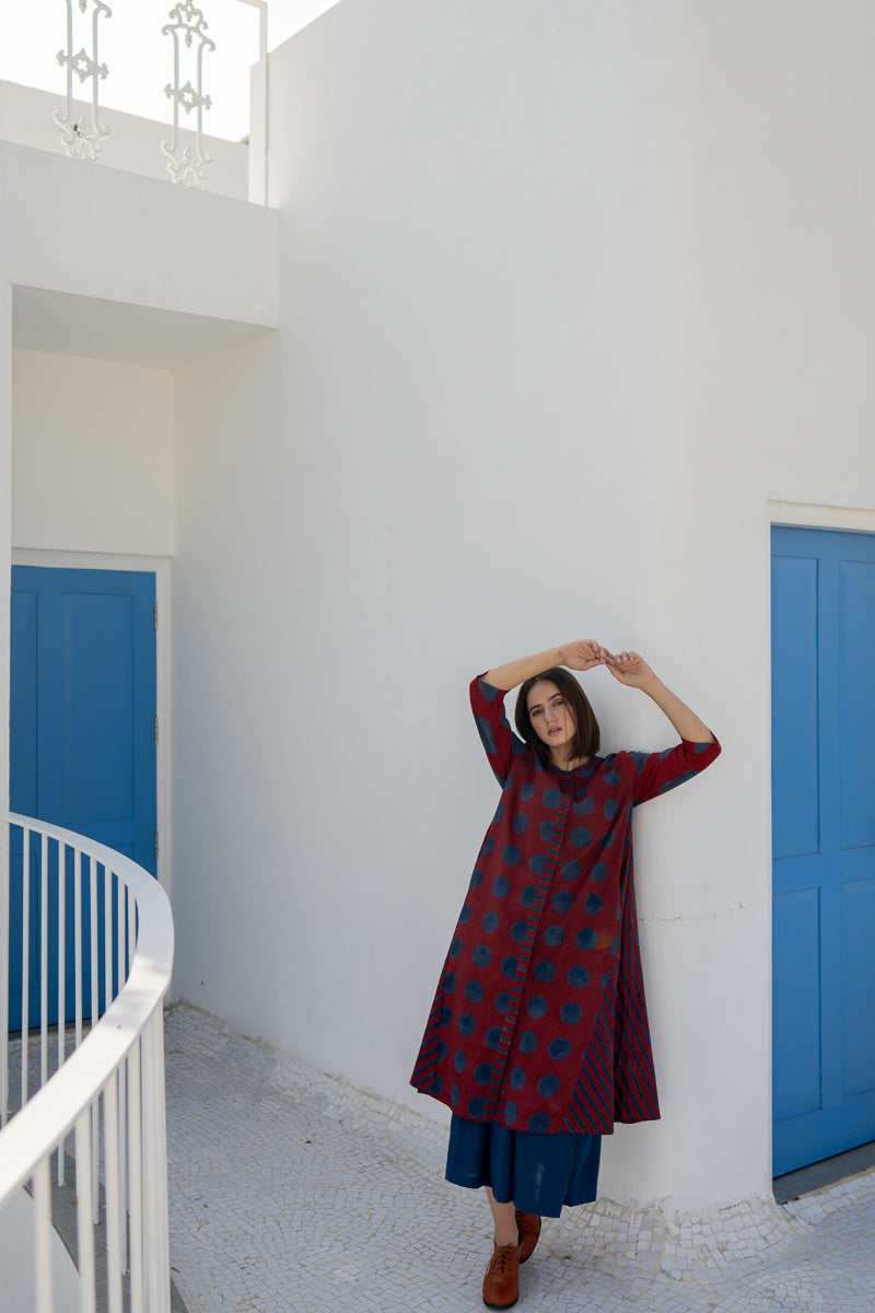 A-Line Kurta - Red