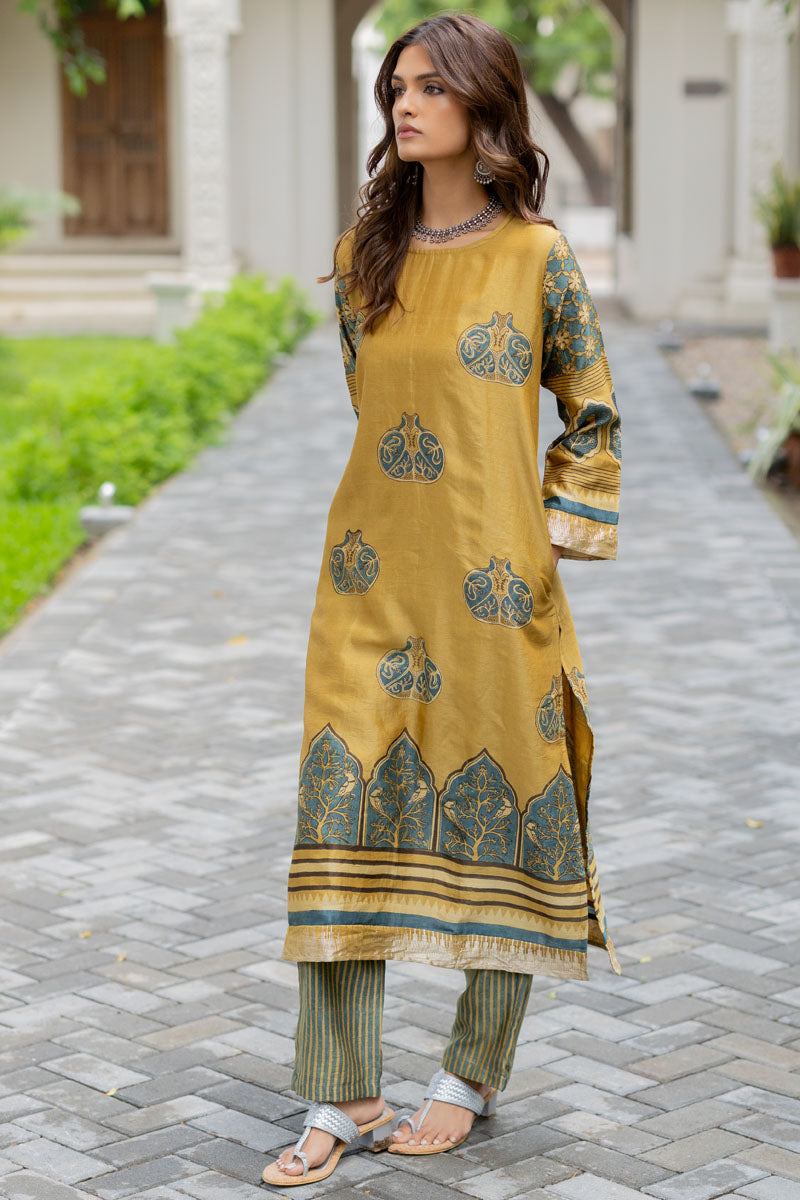 Chanderi Silk Classic Kurta Set of 2