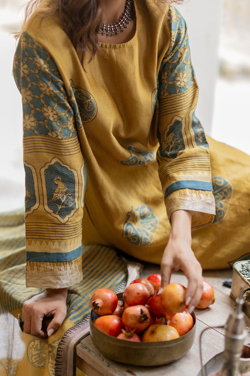 Chanderi Silk Classic Kurta Set of 2