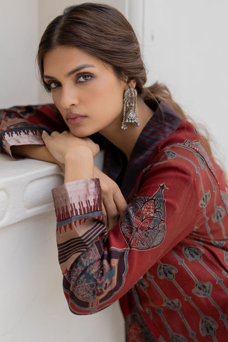Chanderi Silk Aru Kurta Set of 2