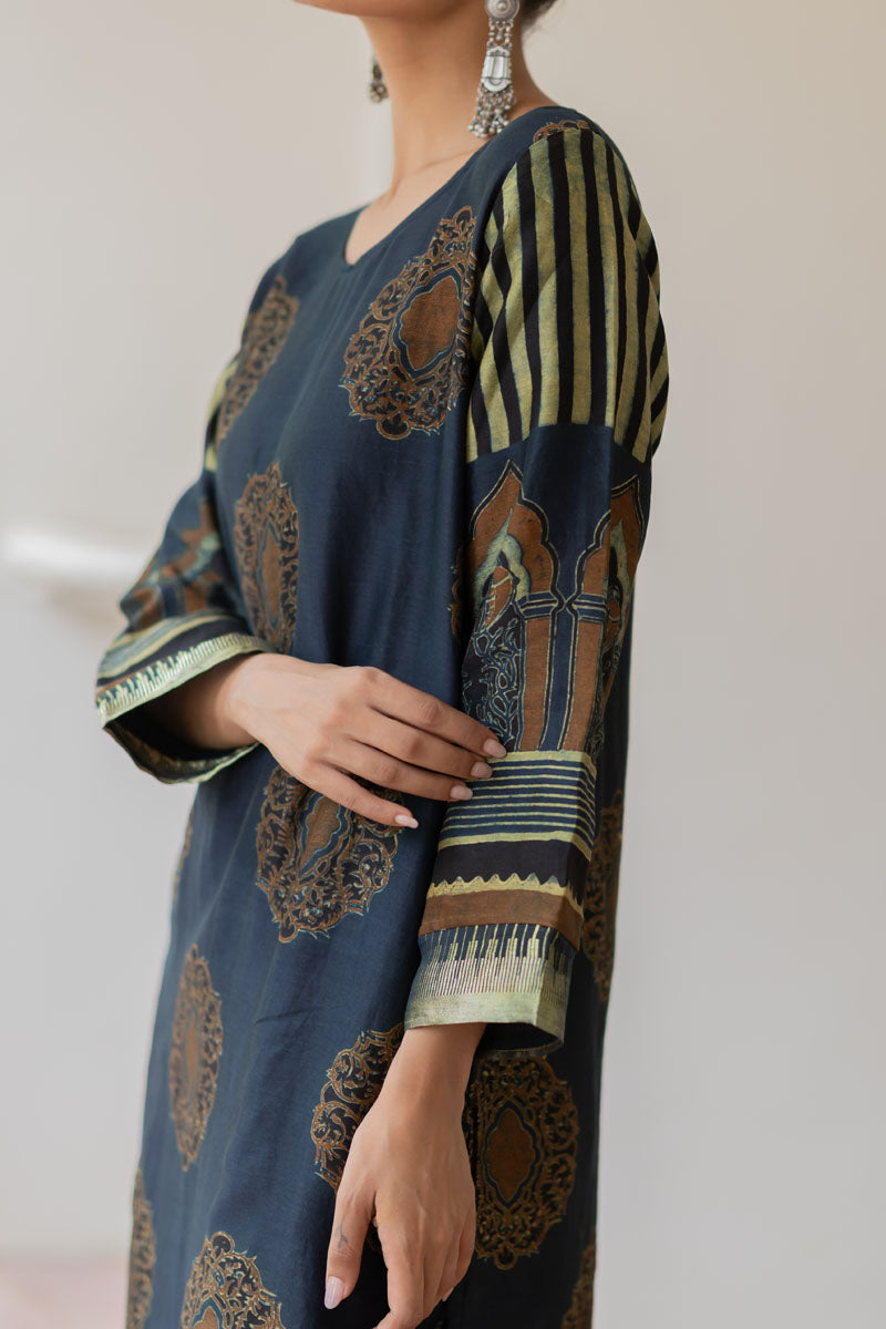 Chanderi Silk Classic Kurta Set of 2