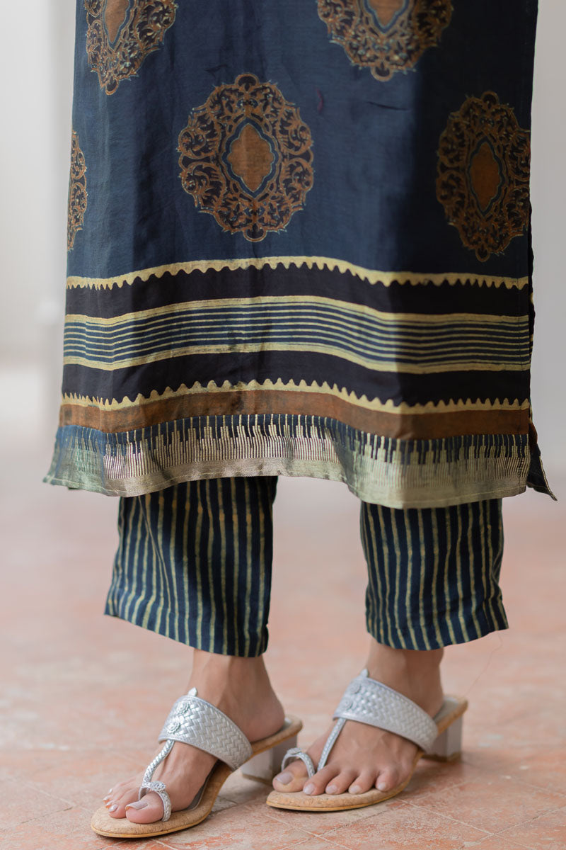Chanderi Silk Classic Kurta Set of 2