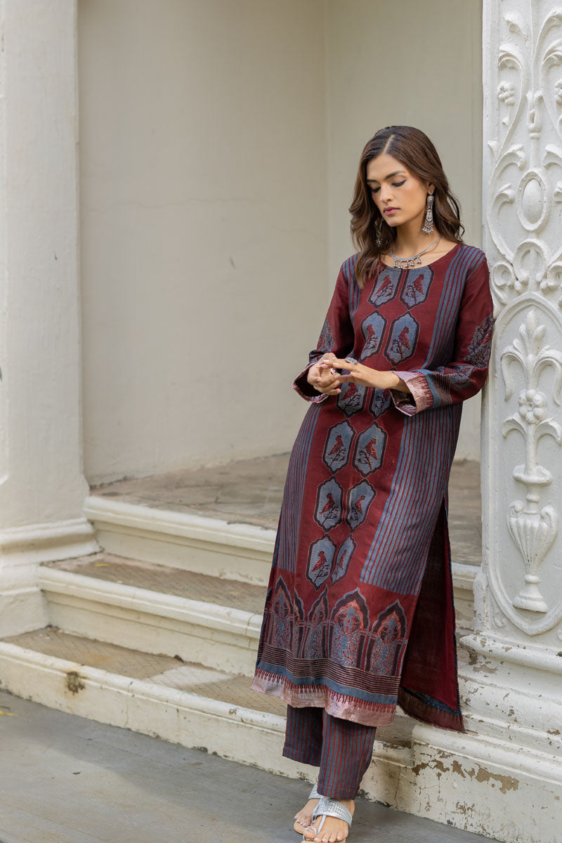 Chanderi Silk Classic Kurta Set of 2